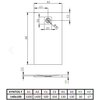 Radaway Kyntos F sprchová vanička z mramorového zlepenca 140 x 100 cm HKF140100-54+HKA54