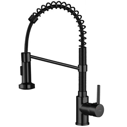 Kuchinox LOCO drezová vodovodná batéria s pružinovým výtokovým ramenom, čierna BQC_76SD