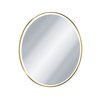 Excellent CORIDO okrúhle LED zrkadlo v hliníkovom ráme 100 cm, vyhrievacia podložka, brúsená zlatá DOEX.CO100.GB
