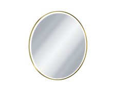 Excellent CORIDO okrúhle LED zrkadlo v hliníkovom ráme 100 cm, vyhrievacia podložka, brúsená zlatá DOEX.CO100.GB