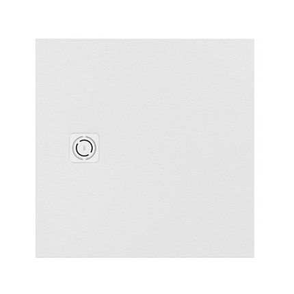Roca MAGMA STONEX štvorcová kompozitná sprchová vanička 90 x 90 cm, biela APE0138438403100