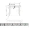 Radaway Teos C sprchová vanička z mramorového zlepenca 90 x 90 cm HTC9090-04