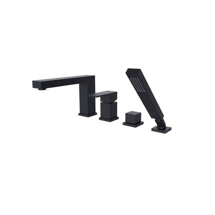 Besco MODERN / VARIUM 4-otvorová vaňová batéria čierna matná BW-MV4-CZ