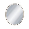 Excellent CORIDO okrúhle LED zrkadlo v hliníkovom ráme 100 cm, vyhrievacia podložka, brúsená meď DOEX.CO100.CB