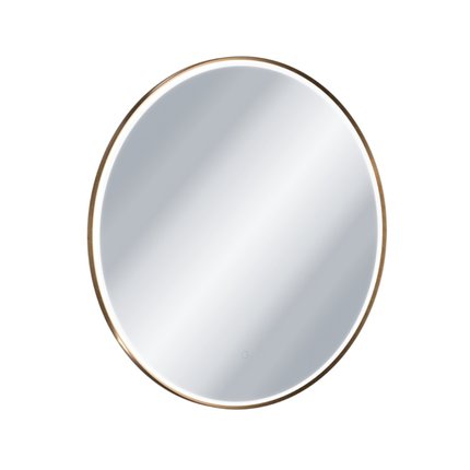 Excellent CORIDO okrúhle LED zrkadlo v hliníkovom ráme 100 cm, vyhrievacia podložka, brúsená meď DOEX.CO100.CB