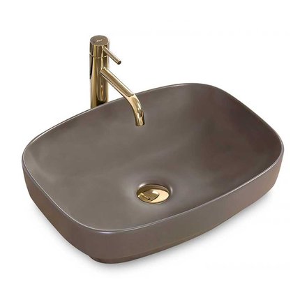 Rea GIZEL 50 GREY MAT keramické umývadlo na dosku 50 x 39 cm U9612
