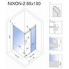 Rea NIXON sprchový kút 100 x 80 x 190 cm sklo číre K5010-K5012L