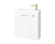 Kúpeľňová skrinka Nook set s umývadlom 55 cm biela matná 010-SU55-01+TR41366
