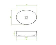 Laveo DESNA umývadlo na dosku 48 x 34 cm VUD_ 6248