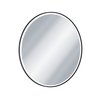 Excellent CORIDO okrúhle LED zrkadlo v hliníkovom ráme 100 cm, vyhrievacia podložka, čierne DOEX.CO100.BL
