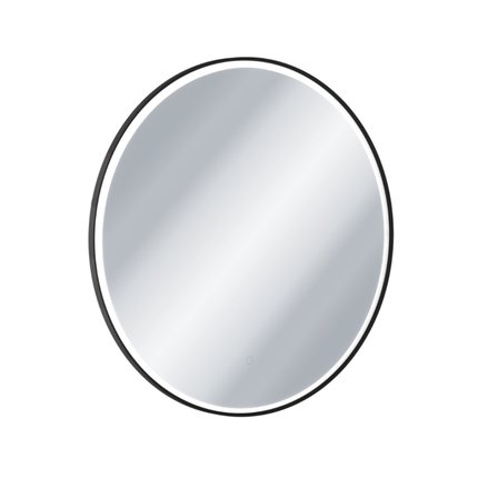 Excellent CORIDO okrúhle LED zrkadlo v hliníkovom ráme 100 cm, vyhrievacia podložka, čierne DOEX.CO100.BL