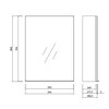 CERSANIT VIRGO 60 zrkadlová skrinka biela lesklá S522-014