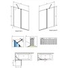Radaway NES 8 PND II vaňová zástena 130 x 150 cm 10088130-01-01L