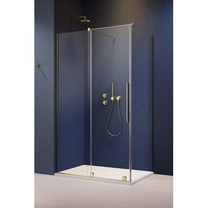 Radaway FURO BRUSHED GOLD KDJ obdĺžnikový sprchový kút 120 x 70 x 200 cm 10104622-99-01L+10110580-01-01+10113070-01-01
