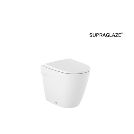 Roca ONA WC misa stojatá 36 x 53 cm RimFree, biela SUPRAGLAZE® A347687S00