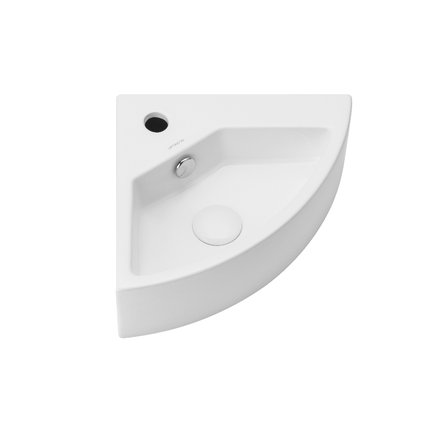 Uptrend – Umývadlo rohové na stenu Kona 50 × 34 cm biele lesklé TR4101D