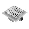 Rea LINE nerezový sprchový žľab 12 x 12 cm, brúsený nikel G6204