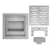 Rea LINE nerezový sprchový žľab 12 x 12 cm, brúsený nikel G6204