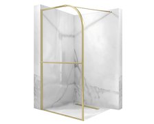 Rea SKY BRUSH GOLD sprchová zástena 100 x 200 cm sklo číre K4330 + K5688