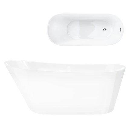 Corsan ESTELLA voľne stojaca akrylátová vaňa s prepadom 160 x 74 cm E302LBGL