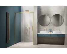 Radaway IDEA 6 BRUSHED LIGHT GOLD DWJ sprchové dvere 115 x 205 cm, sklo číre 387022-98-01R