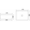 Novoterm keramické umývadlo na dosku 48 x 37 cm KR-182 Marble