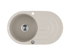 Laveo DAFNE granitový drez 78 x 47 cm, bež SBD_481T