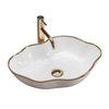 Rea PEARL GOLD EDGE keramické umývadlo na dosku 51,5 x 37,5 cm U0696