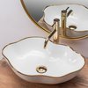 Rea PEARL GOLD EDGE keramické umývadlo na dosku 51,5 x 37,5 cm U0696
