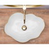 Rea PEARL GOLD EDGE keramické umývadlo na dosku 51,5 x 37,5 cm U0696