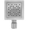 Rea DOTS nerezový sprchový žľab 12 x 12 cm, brúsený nikel G6202