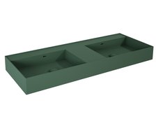 Elita Level DUO nástenné umývadlo Solid Surface 120,5x45,5 cm Forest Green Matt RE041461207010