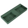 Elita Level DUO nástenné umývadlo Solid Surface 120,5x45,5 cm Forest Green Matt RE041461207010