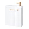 Kúpeľňová skrinka Nook set s umývadlom 55 cm biela matná 010-SU55-02+TR41366