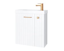 Kúpeľňová skrinka Nook set s umývadlom 55 cm biela matná 010-SU55-02+TR41366