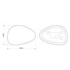 Home NOVA asymetrické zrkadlo s LED osvetlením 80 x 55 cm