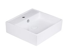 Uptrend – Umývadlo na stenu alebo dosku Medusa XL 46,5 × 46,5 cm biele lesklé TR4032