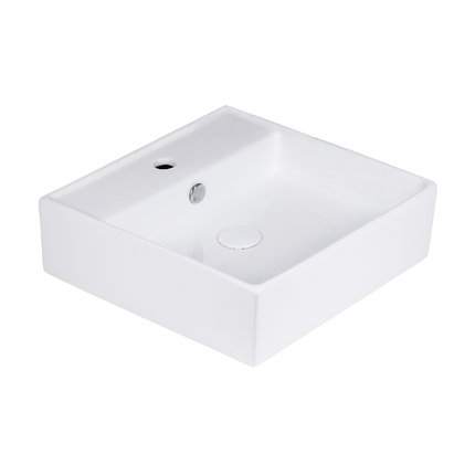 Uptrend – Umývadlo na stenu alebo dosku Medusa XL 46,5 × 46,5 cm biele lesklé TR4032