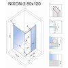 Rea NIXON sprchový kút 120 x 80 x 190 cm sklo číre K5010-K5002L