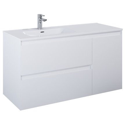 Elita SPLIT skrinka pod umývadlo 120 cm 2S + kôš, biela matná 168164