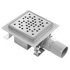 Rea DOTS nerezový sprchový žľab 13 x 13 cm, brúsený nikel G6203