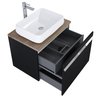 Elita MOODY 70 1S+1S skrinka pod umývadlo čierna matná 71,5x54x47,1 cm RE010700037160