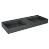Elita Level DUO nástenné umývadlo Solid Surface 120,5x45,5 cm Anracit Matt RE041461206010