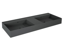 Elita Level DUO nástenné umývadlo Solid Surface 120,5x45,5 cm Anracit Matt RE041461206010