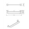 NOVASERVIS METALIA 1 dvojitý držiak uterákov chróm 450 mm 6124,0