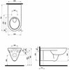Kolo Geberit NOVA PRO bez bariér WC misa s hlbokým splachovaním Rimfree 70 x 35 x 34 cm
