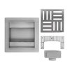 Rea CROSS nerezový sprchový žľab 12 x 12 cm, brúsený nikel G6200
