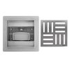 Rea CROSS nerezový sprchový žľab 12 x 12 cm, brúsený nikel G6200