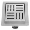 Rea CROSS nerezový sprchový žľab 12 x 12 cm, brúsený nikel G6200