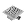 Rea CROSS nerezový sprchový žľab 12 x 12 cm, brúsený nikel G6200